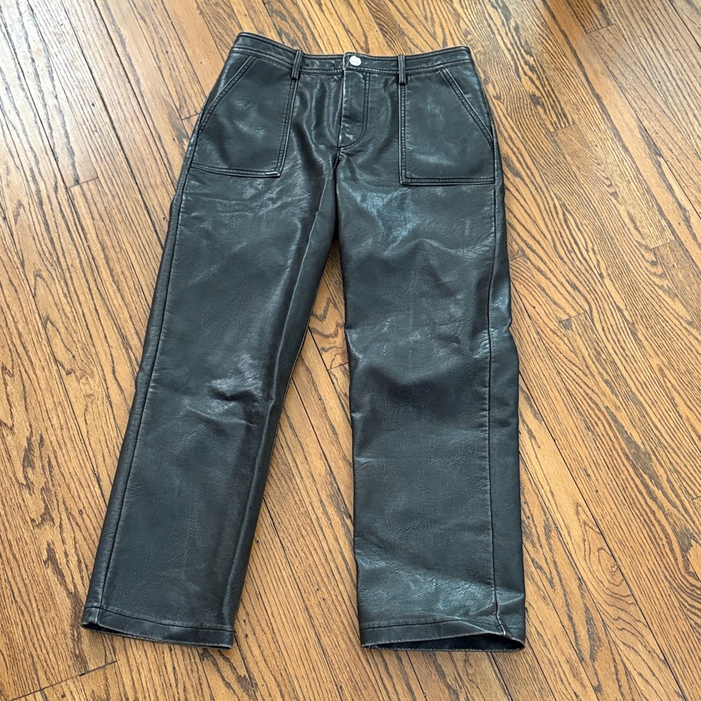 Zara Men's Shiny Black Pants